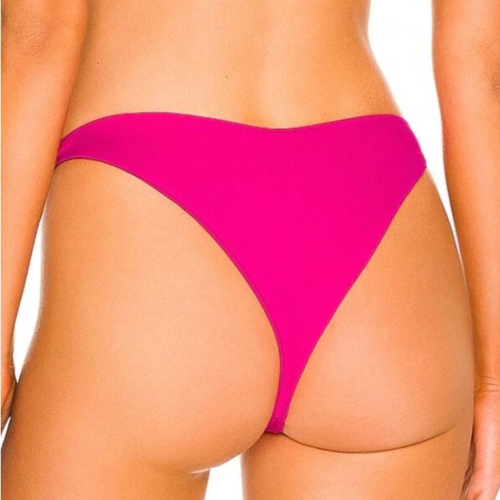 L*SPACE Ziggy Bitsy Bikini Bottom Bougainvillea Metal Hearts size LARGE NWT